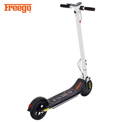 สกูตเตอร์ไฟฟ้าแบบพกพาเดินเท้าระยะทางสั้น ๆ 350W พร้อมจอแสดงผล LED แบบเบรกมือ